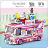 00889 Vehicle Model Birthday Cake Car Bear Food Truck Shop Store Animal Mini Blocks Bricks Building Toy for Children No Box