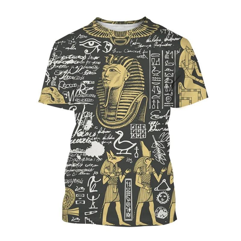 3D T-Shirt Ancient Egyptian God Eye Of Egypt Printing Short Sleeve Tops Men Harajuku Streetwear Oversize T-Shirts Size XS-6XL