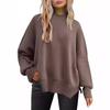 2024 Fall/Winter Women's Fashionable Loose Pullover Sweater - Long-Sleeved Split Round Neck Design