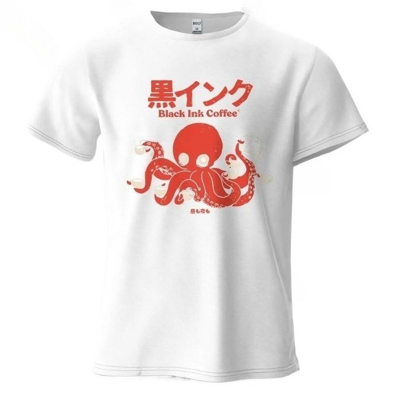 Ink Coffee Creative Mens TShirt 100 Cotton Oversized Soft Breathable Charming Graphic Vintage Tees Tops Streetwear Loose Fit