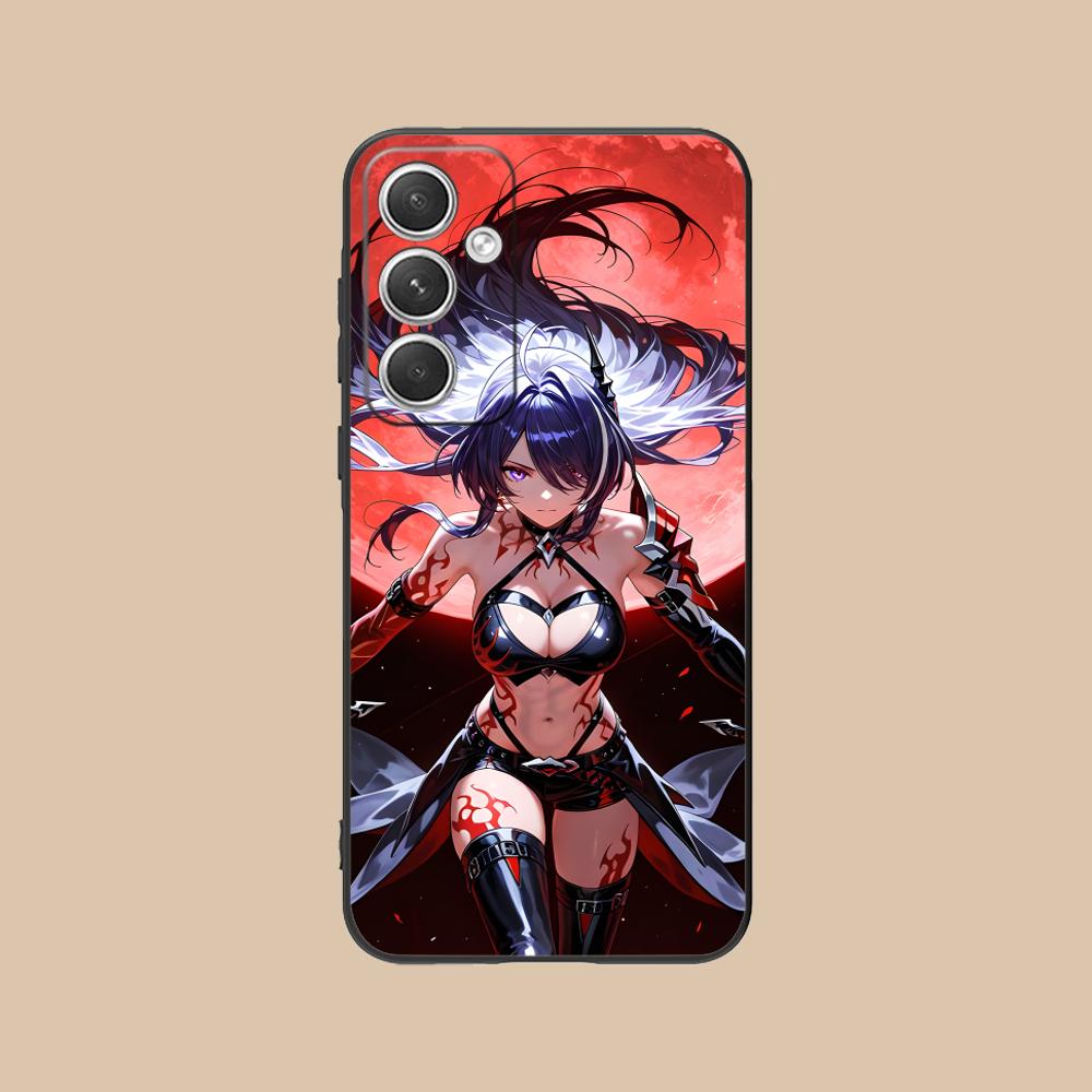 HSR Acheron Матовый ТПУ Чехол для Мобильного Телефона для Samsung Galaxy S26 S25 S24 S23 S22 S21 S20 Note20 Plus FE Ultra Цветной Чехол