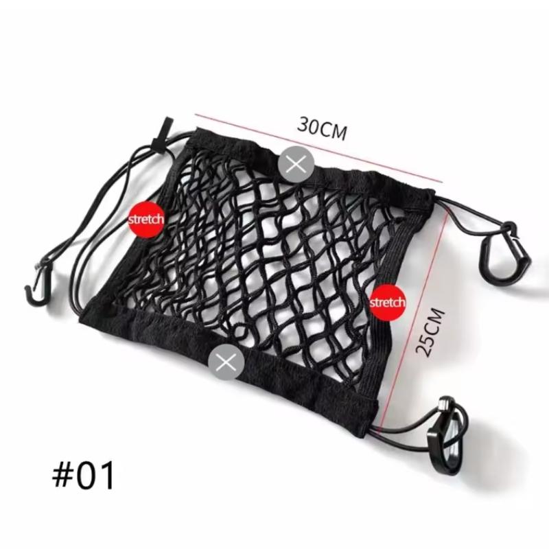 Car Elastic Storage Net Bag Between Seats Auto Interior Organizer Car Divider Pet Barrier Universal Stretchable Mesh Bag
