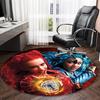 1pc Descendants The Rise of Red2 Print Round Carpet Chair Round Carpet Suitable for Bedroom Living Room Home Decorative Carpet