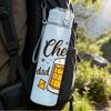 1PC Cheers Beer Mug Funny Quote Print 750ml Color Plastic Sports Water Bottle Leakproof Flip Straw Lid Suitable for Sports Office Home Use
