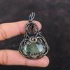 Moss Prehnite Pendant Copper Wire Wrapped Gemstone Pendant Decent Copper Jewelry Stylish Pendant Wire Wrap Jewelry Handmade Pendant For Gift