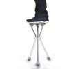 Portable Aluminium Walking Stick Folding Tripod Stool Travel Cane Chair Seat