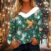 Long Sleeve Shirts For Women Cute Tops Christmas Prints Tees Blouses Casual Plus Size Basic Tops Pullover