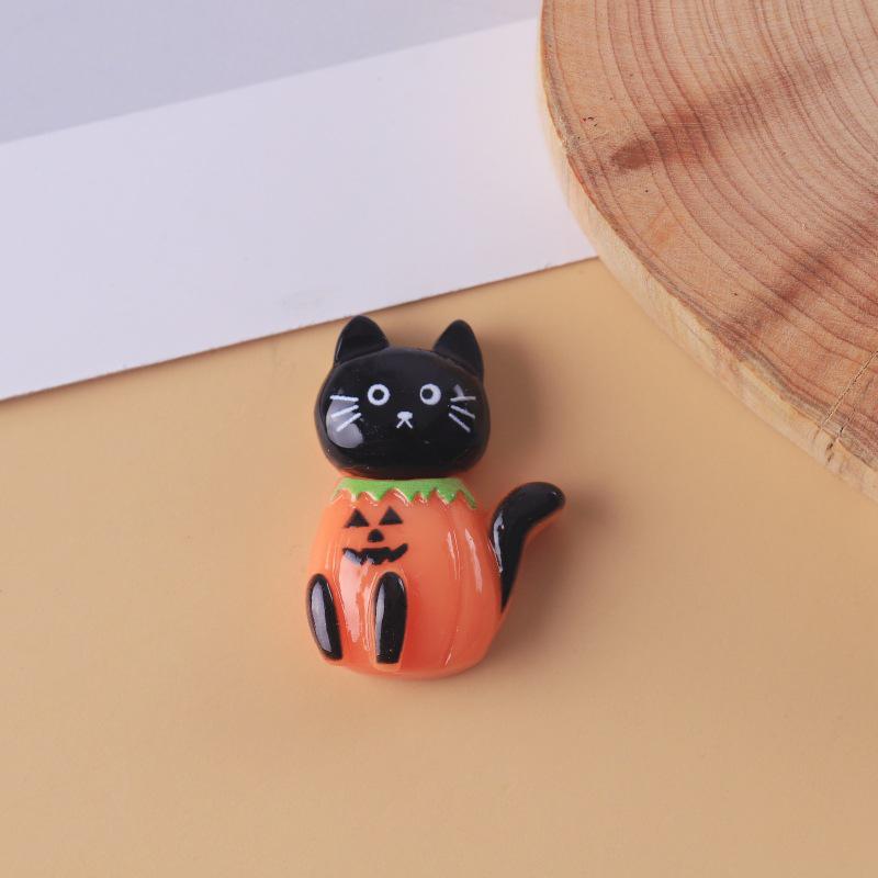 Украшения из смолы на Хэллоуин, сделанные вручную, полукруглые: Нашивки с тыквой, черепом и привидением