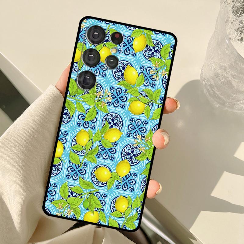 Средиземноморский Лимон Чехол Для Samsung Galaxy S25 Ultra S21 S22 S23 S24 Ultra S9 S10 Plus S20 FE S25 FE Задняя Крышка