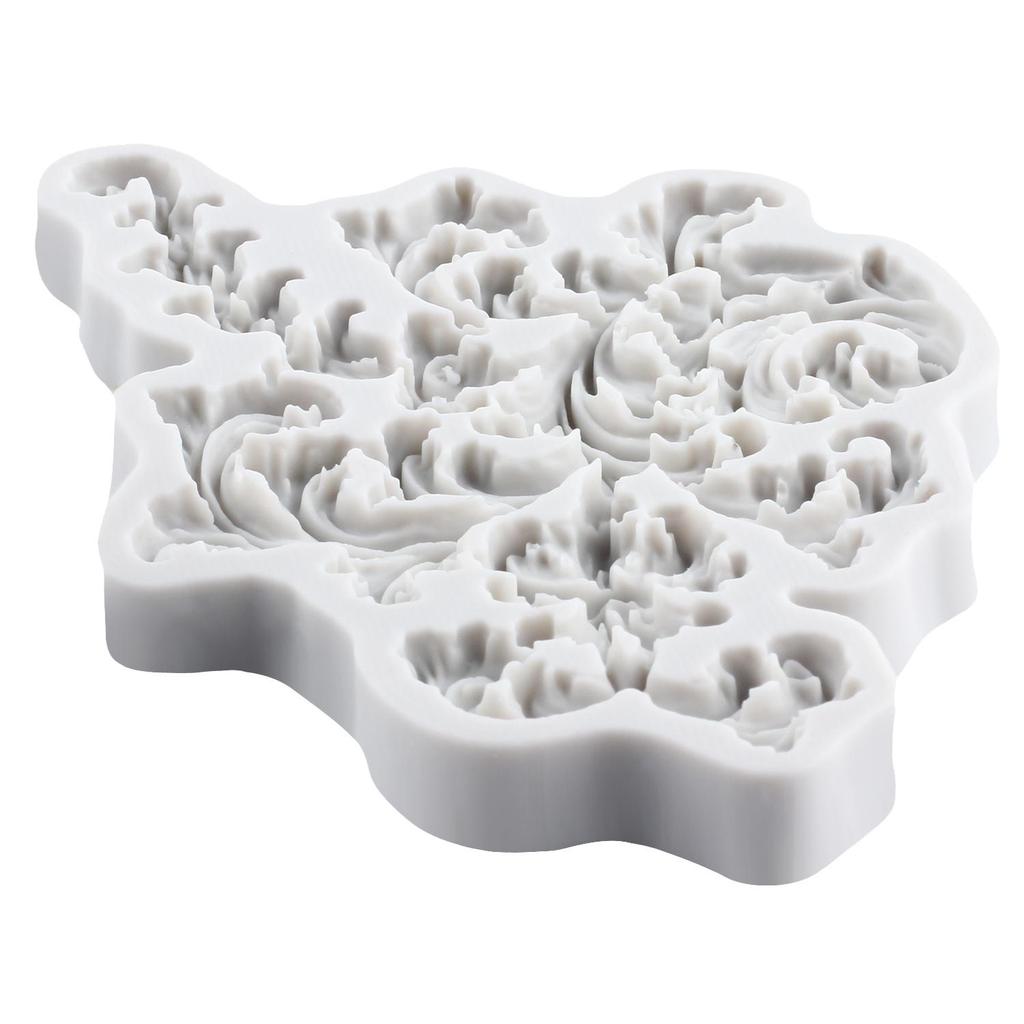 Барокко Силиконовая форма Цветочное кружево Формы для мастики Инструменты для украшения торта Топпер для кекса Конфета Сахарная паста Гампаста Полимерная глина