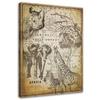 Печать на холсте Старая карта и животные
