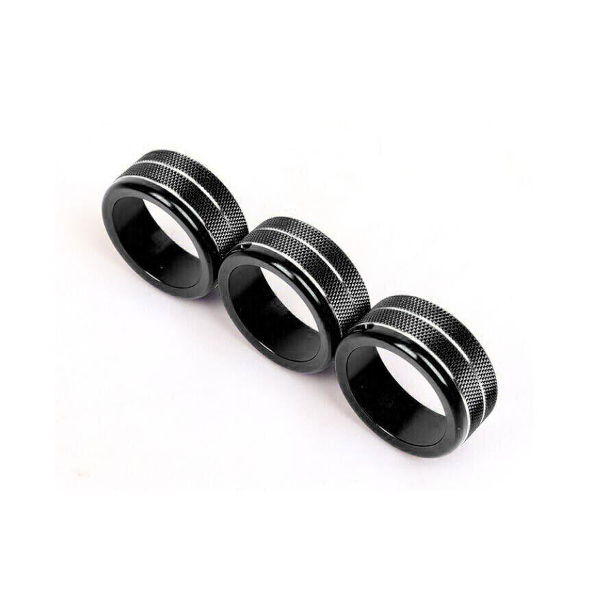For Honda CR-V CRV -2024 Black Aluminum Central Console Knob Cover Ring Trim
