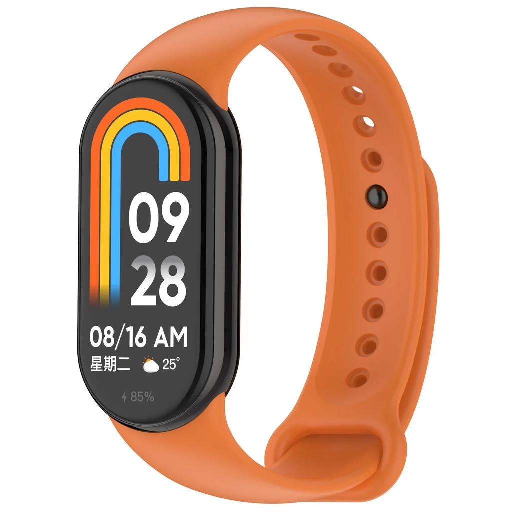 Цветной силиконовый ремешок для Xiaomi Mi Band 10/9 Мягкий спортивный сменный браслет для Xiaomi Mi Band 8/9/10 Оригинальный официальный ремешок