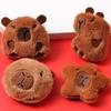 4 шт. Мультяшная капибара плюшевая игрушка магниты на холодильник куклы животные креативная магнитная наклейка на холодильник кухонное украшение