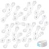 100 Pack Hospital Wristbands Snap Buckle Disposable Secure Lock Clip for Vinyl Wristband Events Wrist Band Concert Waterpark Party Bracelet Festival