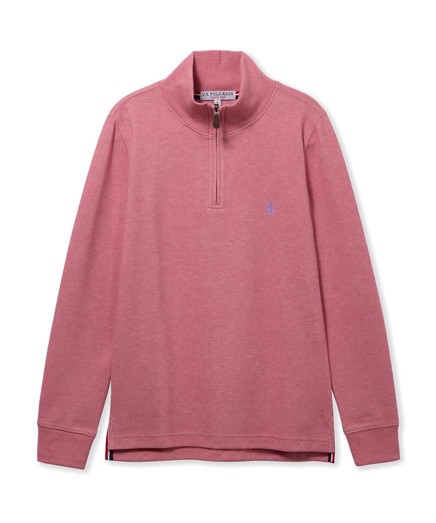 USPOLOASSN French Rib Half Neck_Pink