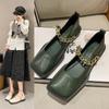 Мода 2024 года, осень, плоский каблук, женские туфли-лоферы, модные туфли с квадратным носком, балетки с неглубокой подошвой, женские балетки Zapatos Muje