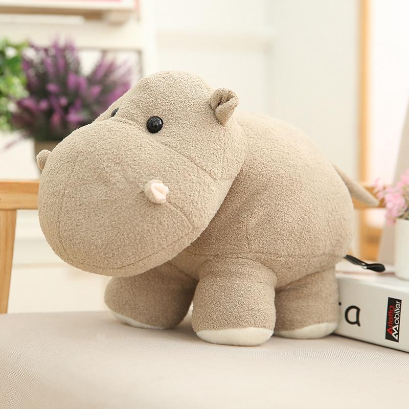 Simulation Elephant Hippo Plush Toy Soft Stuffed Cartoon Animal Doll Home Decoration Baby Kids Birthday Christmas Gift
