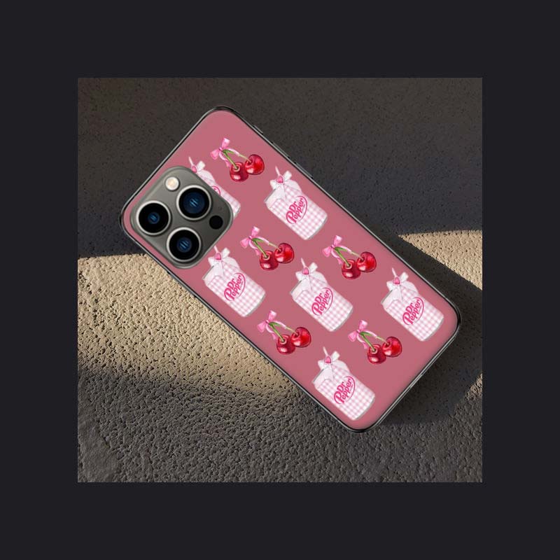 Чехол для телефона Вишневый D-Dr-P-Pepper Напиток Для Apple Iphone 16 15 Plus 13 12 Mini 16E 11 14 Pro Max X XS XR 8 7 SE 2020 Чехол-Ракушка C