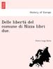 Книга Delle Liberta Del Comune Di Nizza Libri Due.