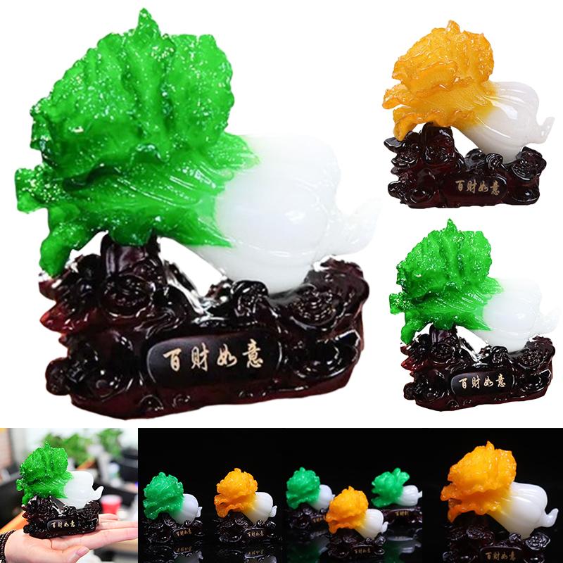 Новый подарок на новоселье для дома Нефритовые фигурки капусты Талисманы на удачу Украшения Китайский офис Аксессуары для украшения дома