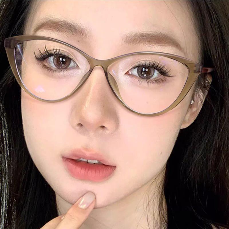 Очки «кошачий глаз» в ретро-черепаховой оправе для лиц в форме ромба — стильные сверхлегкие оправы с леопардовым принтом