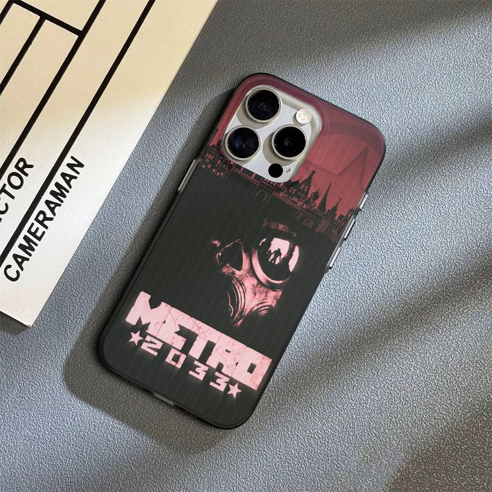 Постапокалиптическая игра Metro 2033 для iPhone 16 15 14 13 12 11 17 Pro Max Plus Волна Гофрированный чехол для телефона Противоударная крышка