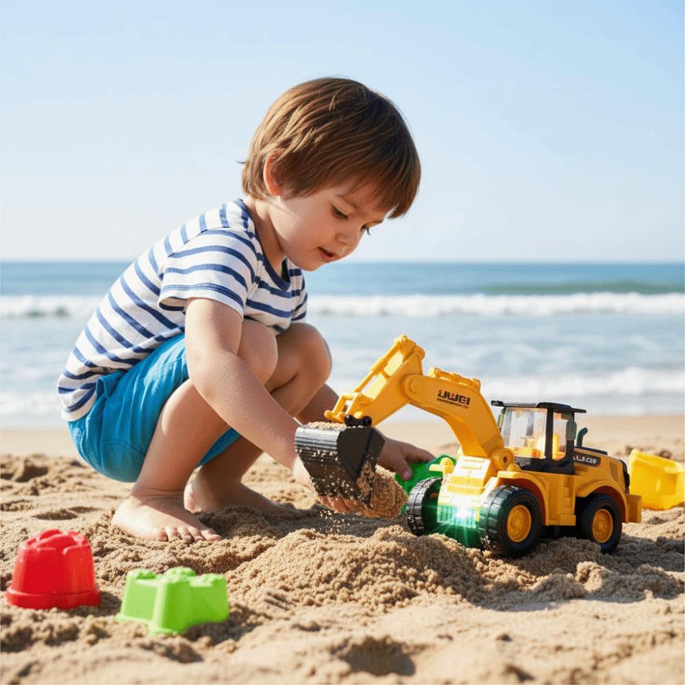 Universal Wheels Electric Excavator Toy Colorful Music Bulldozer Toy Boys Gift