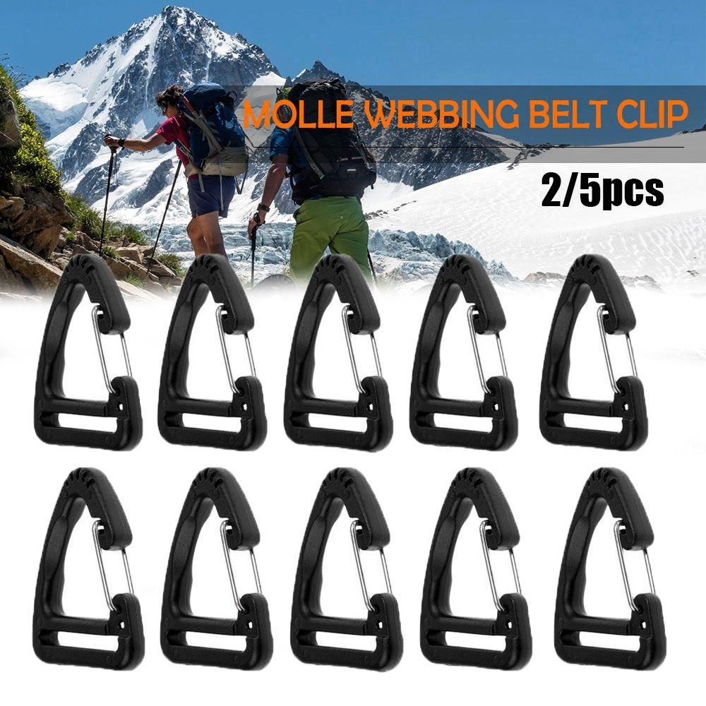 Outdoor Tool Plastic Alloy Triangle Carabiner Spring Quickdraws Clip Hooks Keychain Belt Buckles