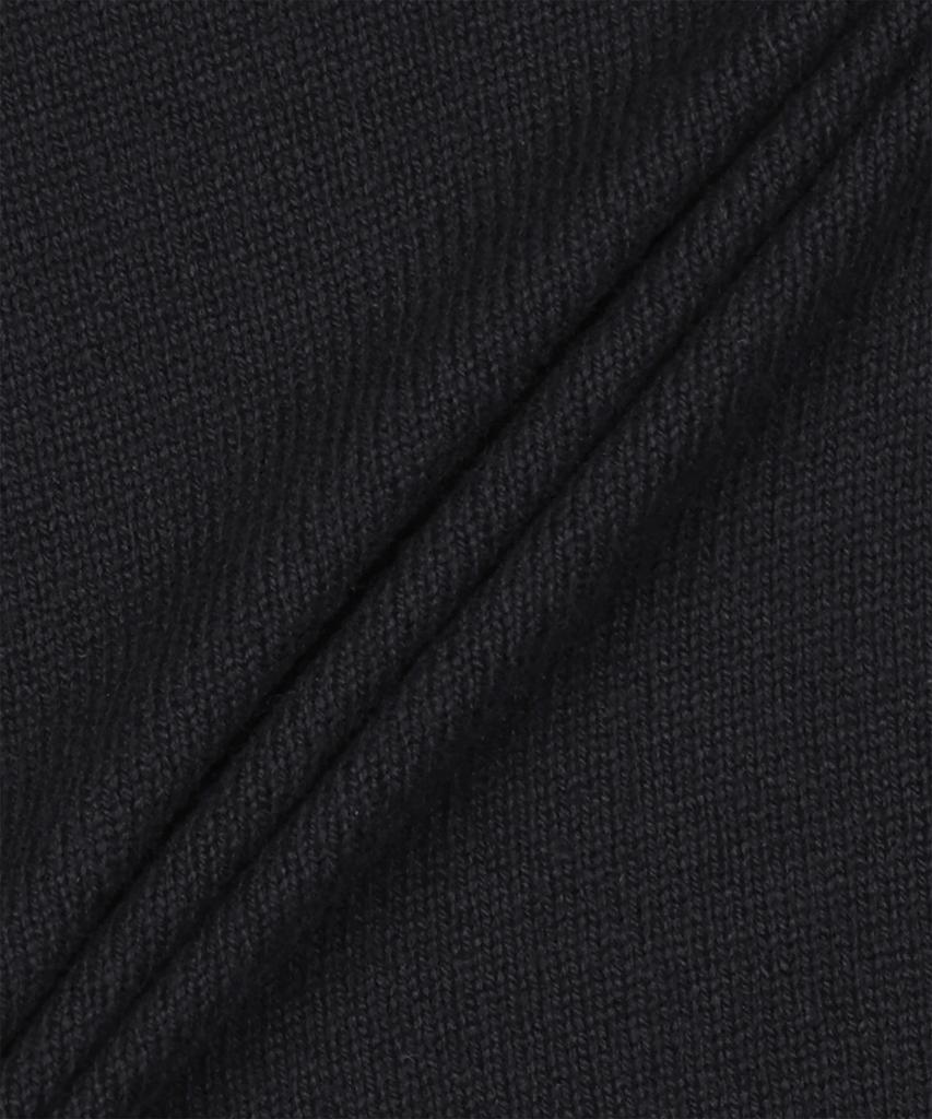 SAINT LAURENT Wool Crew Neck Short Sleeve Knit - Black / 800574Y76Iy1000