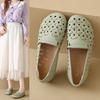 Мода 2025 Лето Новые Перфорированные Туфли с Мягкой Подошвой, Повседневные и Дышащие Плоские Одинарные Туфли для Мамы