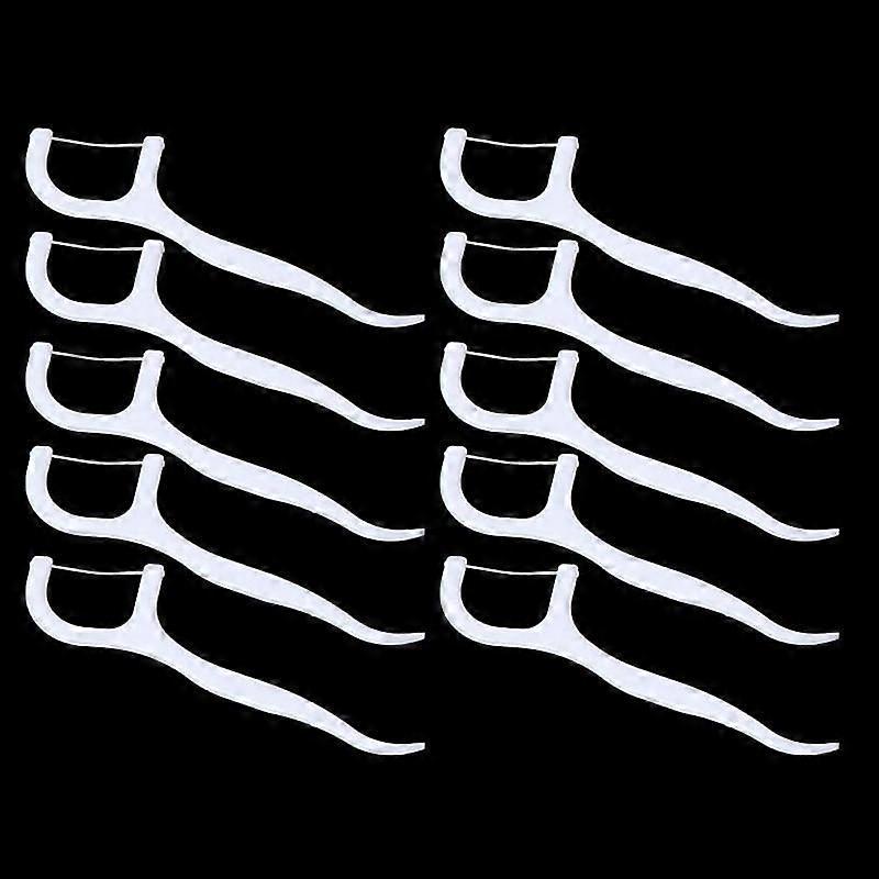 50Pcs Dental Floss Flosser Pick Toothpicks Stick Oral Care Teeth Cleaning Tool