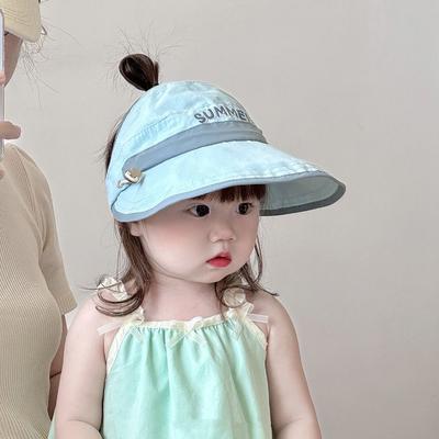 Удобная детская панама с широкими полями, дышащая, корейский стиль, с открытым верхом, защита от УФ, быстросохнущая, детская шляпа от солнца, для путешествий