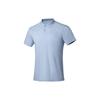 Мужская спортивная рубашка-поло Li Ning Fitness Series, однотонная, небесно-голубая APLU253-5