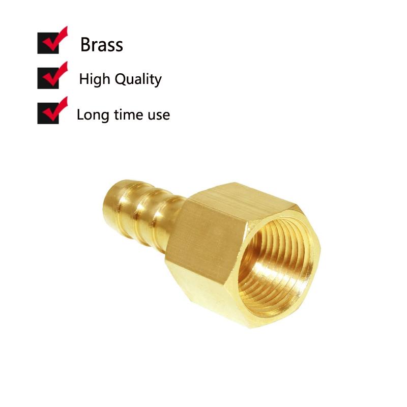 Латунный шланговый фитинг муфта 6 8 10 12 14 16 мм штуцер хвостовик 1/8 1/4 3/8 1/2 внутренняя резьба медный соединитель соединение муфта адаптер