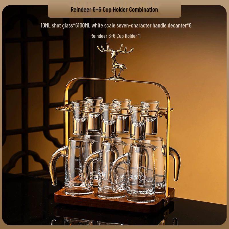 Набор рюмок для байцзю Jiakangming из роскошного хрустального стекла