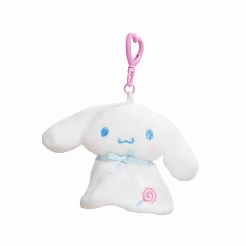Cartoon Sanrio Sunshine Doll Plush Keychain Kuromi My Melody Cinnamoroll Kitty Hangyodon Stuffed doll Kawaii Backpack Charm