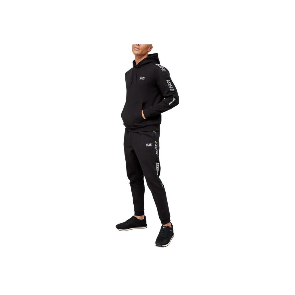 Emporio Armani Худи с логотипом серии EA7 Мужские худи Черный 3RPM11-PJ07Z-1200