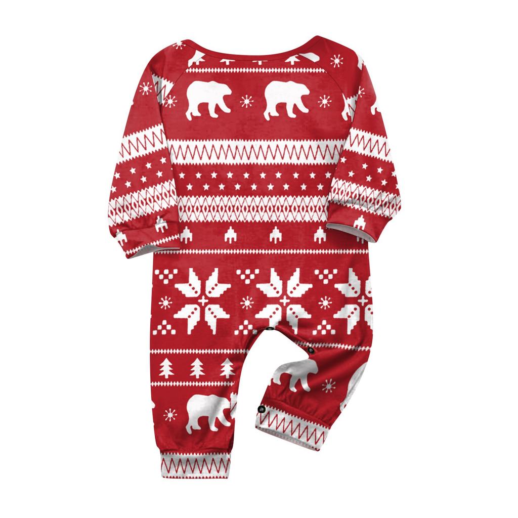 Christmas Prints Family Matching Long Sleeve Tops+Pants Set Family Matching Sets
