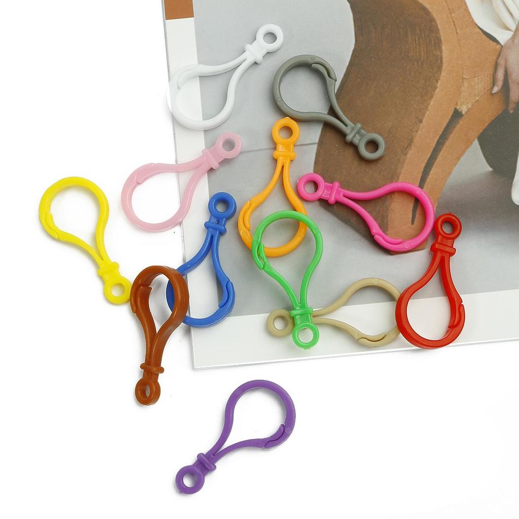 10 шт. пластиковый брелок для ключей красочные крючки клипсы карабин ручной работы аксессуары для изготовления ювелирных изделий