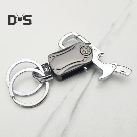 Сверхпрочный многофункциональный брелок с карабином, открывалка для бутылок, нож-спиннер, держатель для мобильного телефона из цинкового сплава