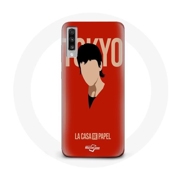 Coque pour Samsung Galaxy A70 La casa de papel Tokyo Fanart logo