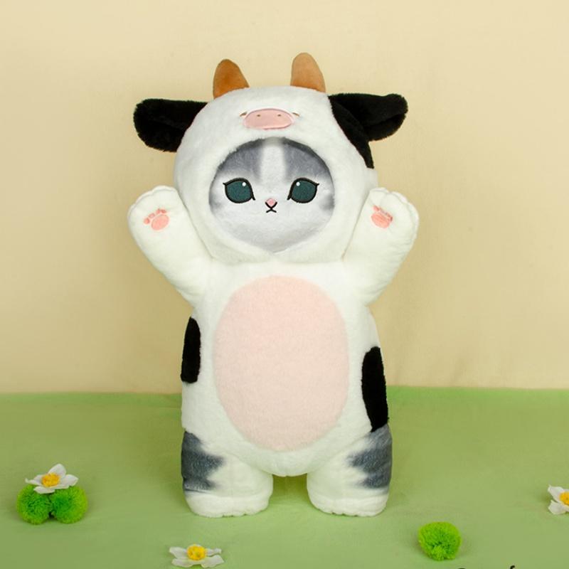 30см Милая плюшевая кукла Кошка-акула Mofusands Мультяшная Кавайная кошка Мягкая набивная игрушка Подушка-подушка Украшение Подарок для девочки, детей