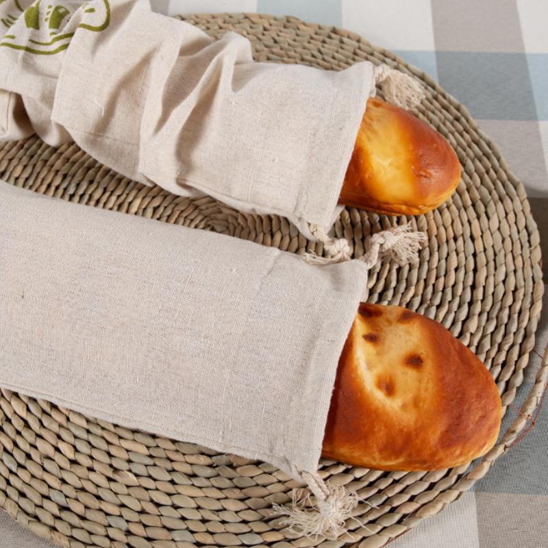 Linen Bread Bag Reusable Bags for Bread Drawstring Bags Homemade Artisan Bread Storage Bag Food Storage Containers