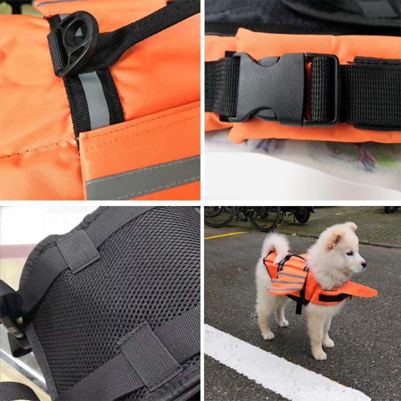 Pet Life Jacket Dogs With Reflective Stripes Swim Vest Angel Wing Design Outdoor Safety Gear