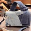 Korean Fashion Denim Women's Handbags All-match Patchwork Shoulder Bags Commuter Top Handle Bag