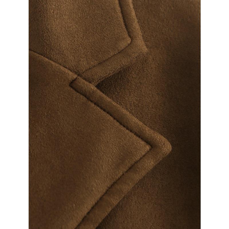 Vintage Women Loose Suede Jackets 2024 Fashion Ladies Oversize Brown Faux Leather Outfit for Female HighStreet Chic Clothes Cute