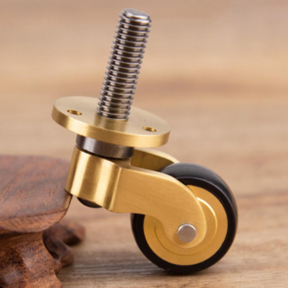 4 шт. Сверхпрочные латунные ролики с поворотом на 360 градусов и бесшумными подшипниками для легкого перемещения диванов, столов и мебели