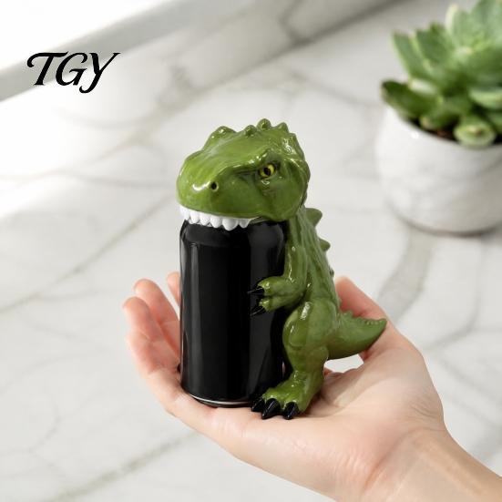 Can Sealers for Drinks Dinosaur Hippo Frog Elephant Soda Protector Lid, 3D Printed Cute Animal Beverage Insect Proof Lids Cover, Dust Carbonation