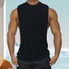 Мужской жилет однотонный без рукавов с воротом, тонкий, быстро впитывающий пот, сухой, свободный, глубокий, для подмышек, фитнеса, тренировок, бега